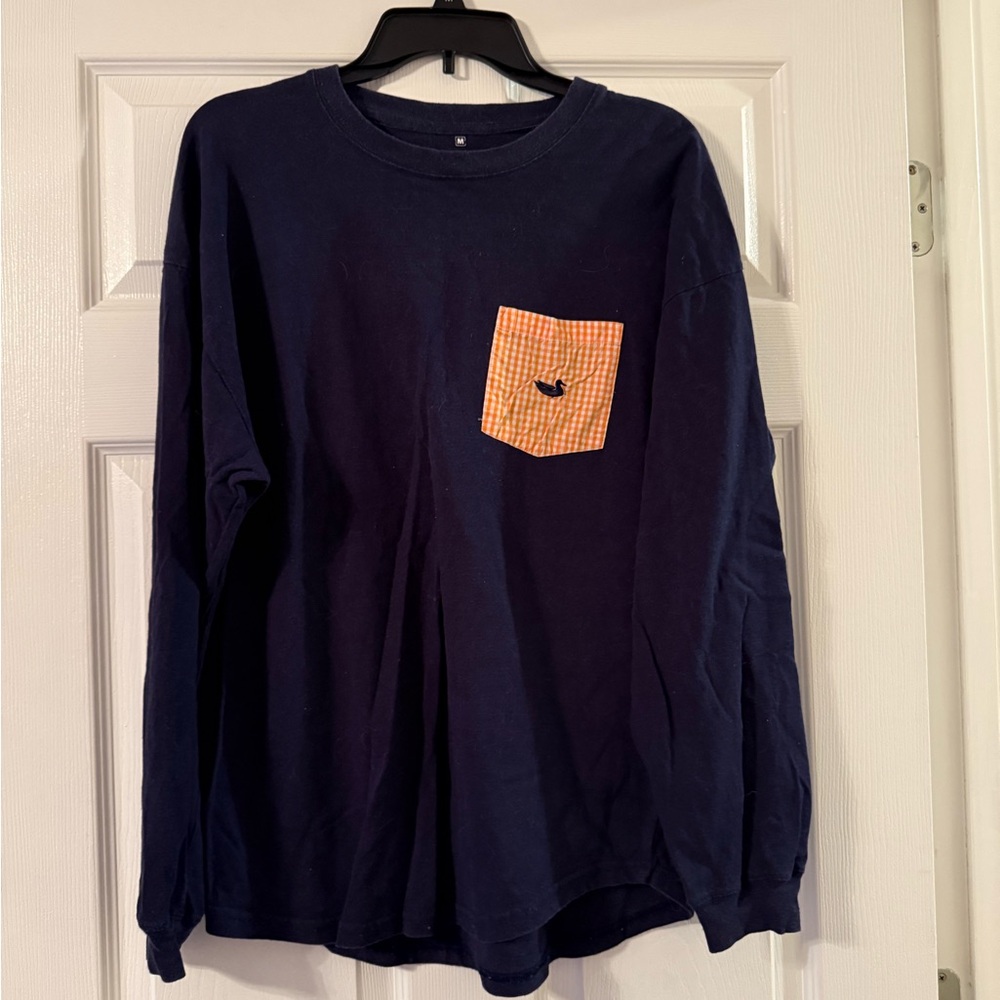 Navy and Orange Southern Marsh Pullover